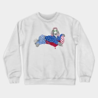 Poodle wearing pajama Crewneck Sweatshirt